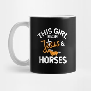 Cute Horse, Horse Lover, Equestrian And Christian Gift print Mug